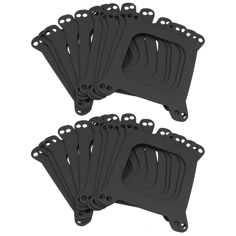 TNJPSEK 20 Pcs Square Bore 4BBL Carburetor Mounting Gaskets, Carburetor Base Gaskets Compatible with Holley 4150 4160 Edelbrock 1406 1405 1409 SBC BBC 350 454 302 351 Engine Repair Rebuild - Image 1
